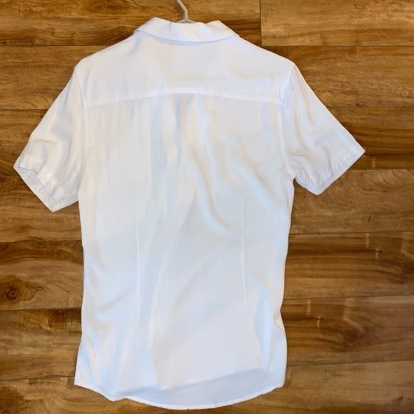 ASOS Men’s White V-neck Button Down Short Sleeve Polo Size Small - Picture 2 of 10